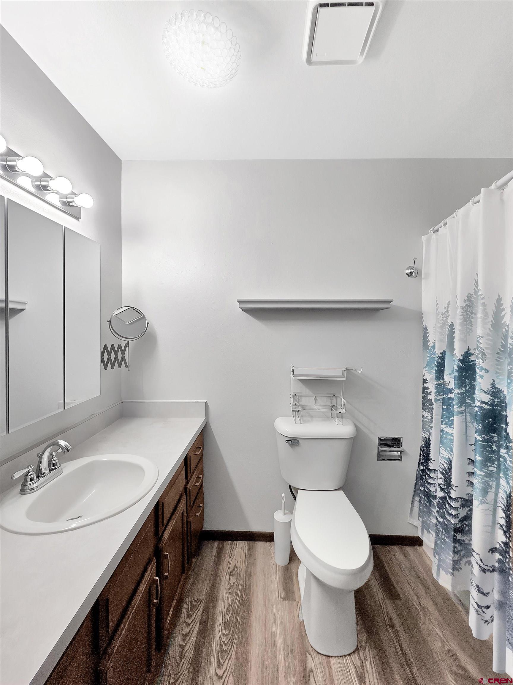 613 Colorado Street Cortez, CO 81321 - Photo 6 of 19 a bathroom with a toilet sink and mirror