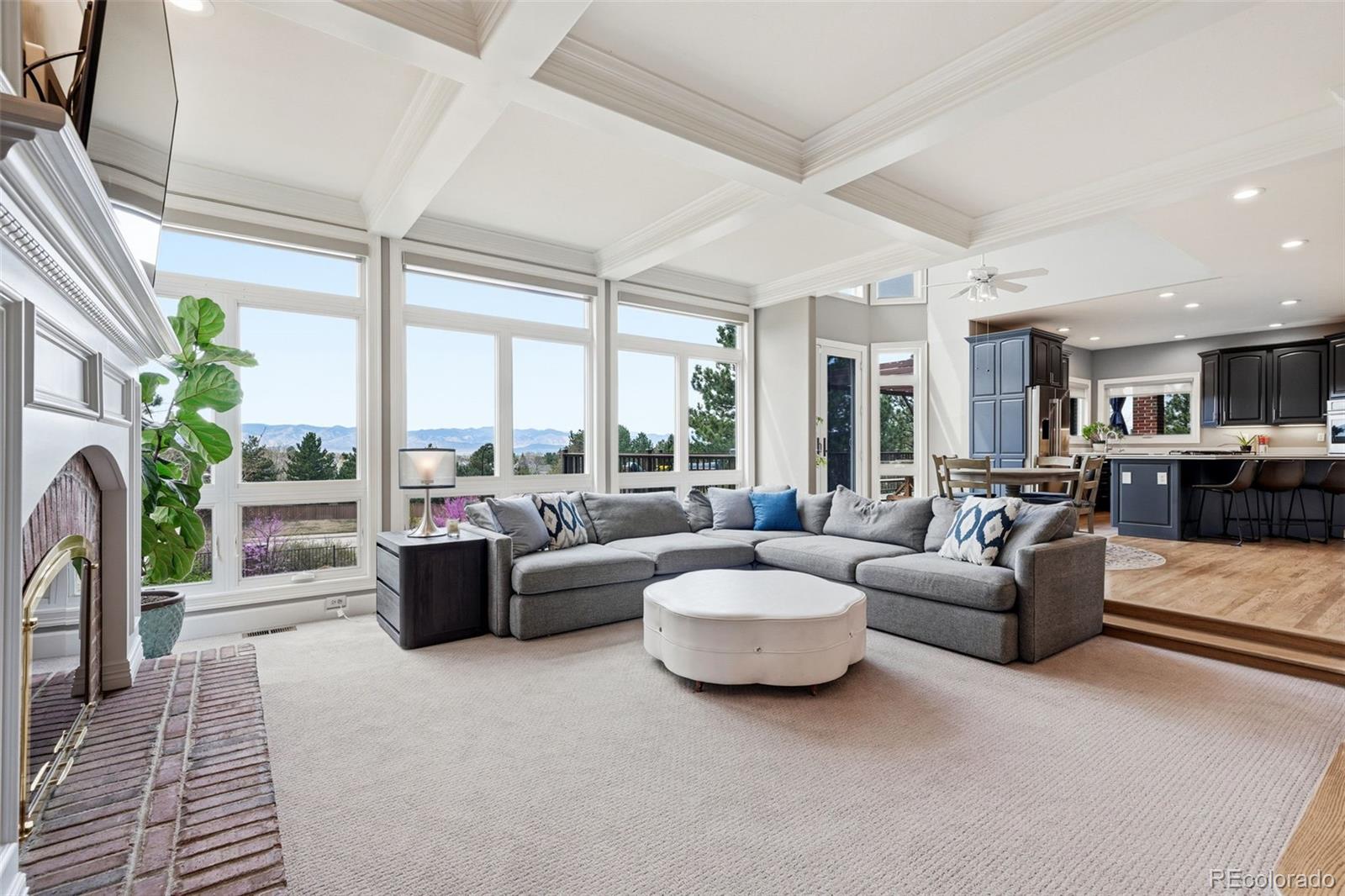 77 Falcon Hills Drive Highlands Ranch, CO 80126 - Photo 17 of 43 a living room with furniture and a large window