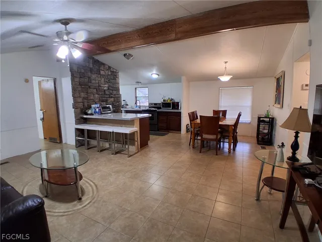 a view of a yard with furniture