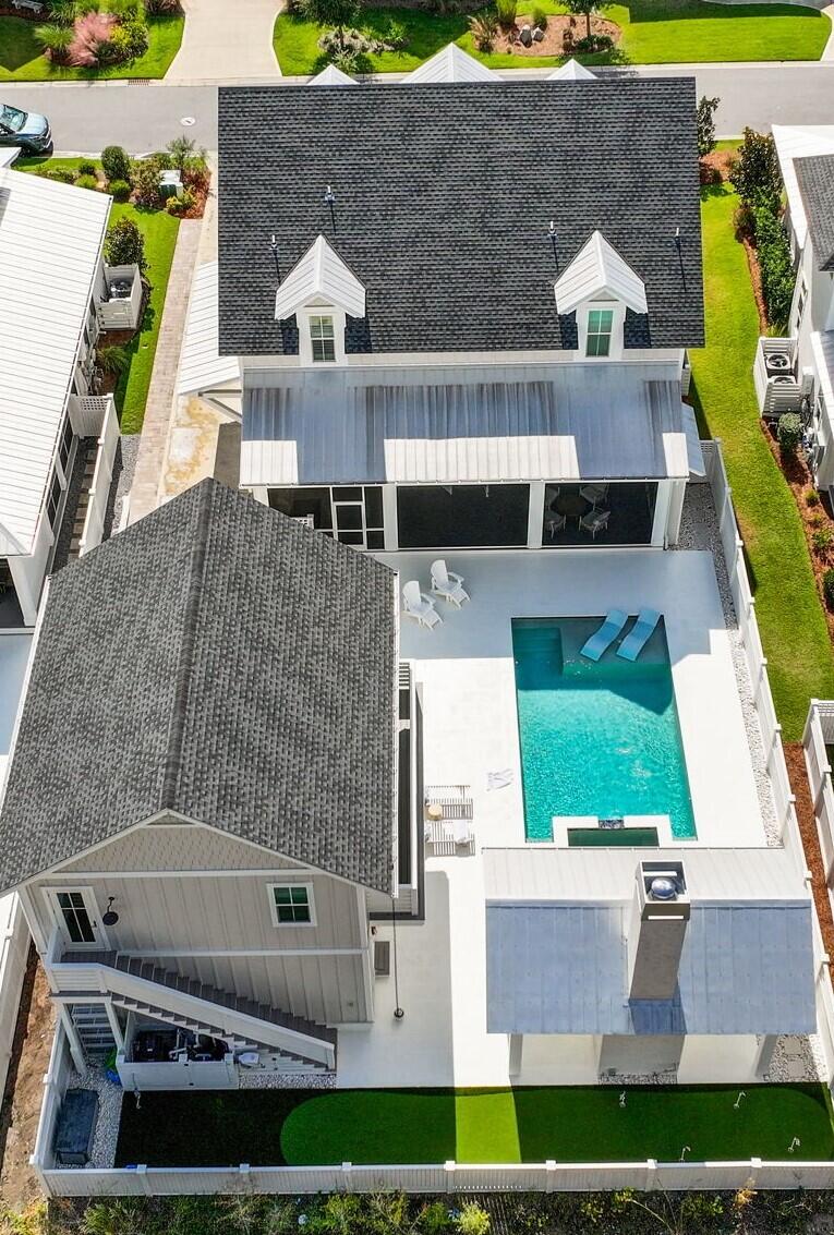 92 Rosecourt Street Inlet Beach, FL 32461 - Photo 3 of 65 an aerial view of a house with a swimming pool