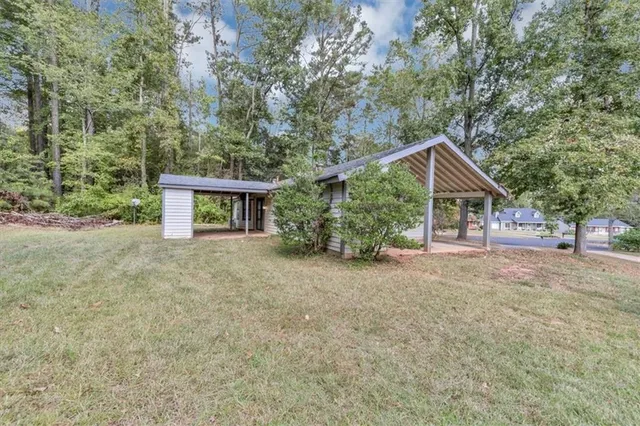 front view of a house with a trees