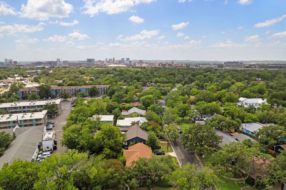 1719 East 32nd Street Austin, TX 78722 - Photo 11 of 13 an aerial view of a city with lots of residential buildings
