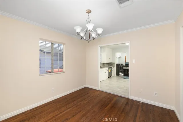 a view of a livingroom with a chandelier