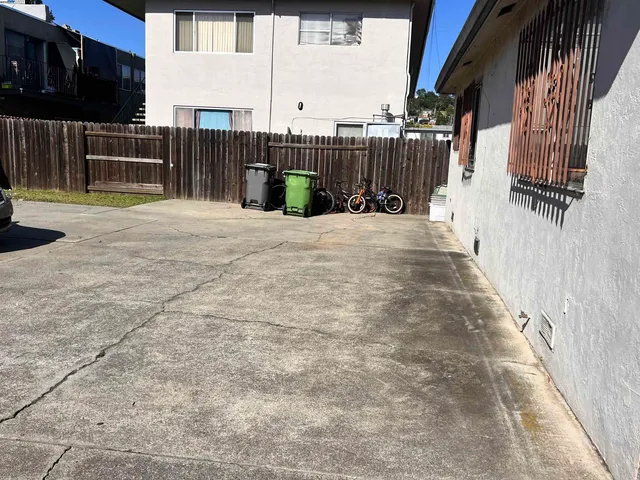 a view of balcony with seating space