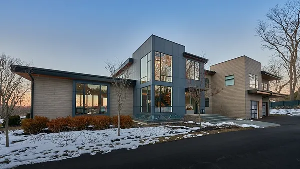 a front view of a house
