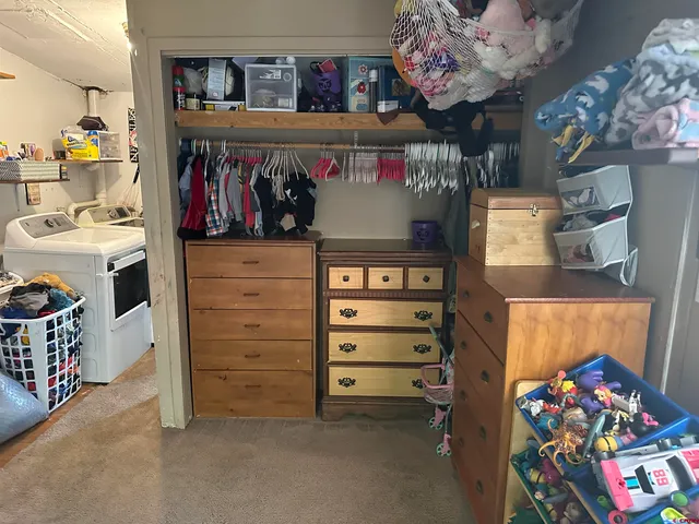 a view of storage and utility room