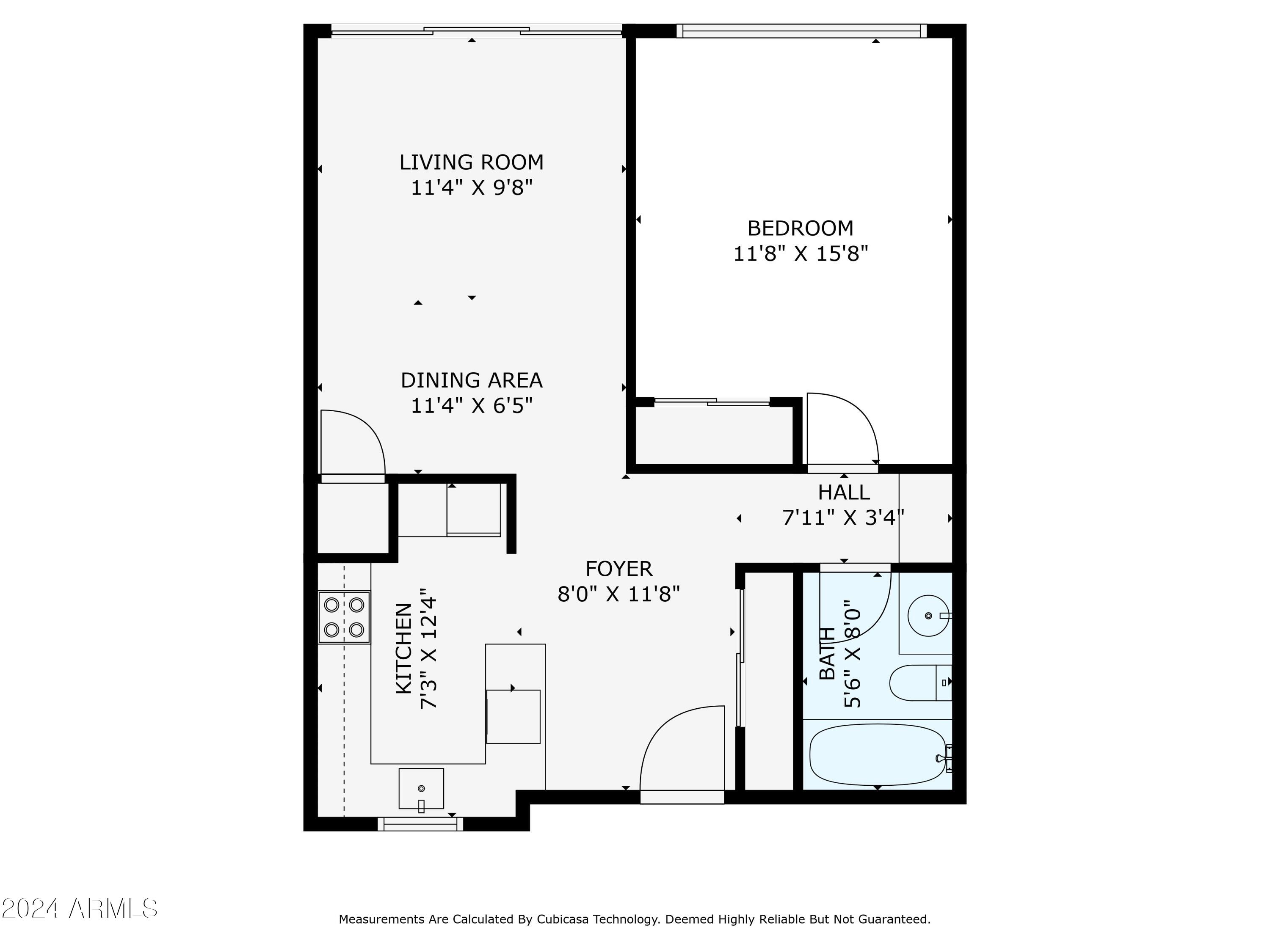 349 East Thomas Road, Unit E204 Phoenix, AZ 85012 - Photo 12 of 12 Floorplan