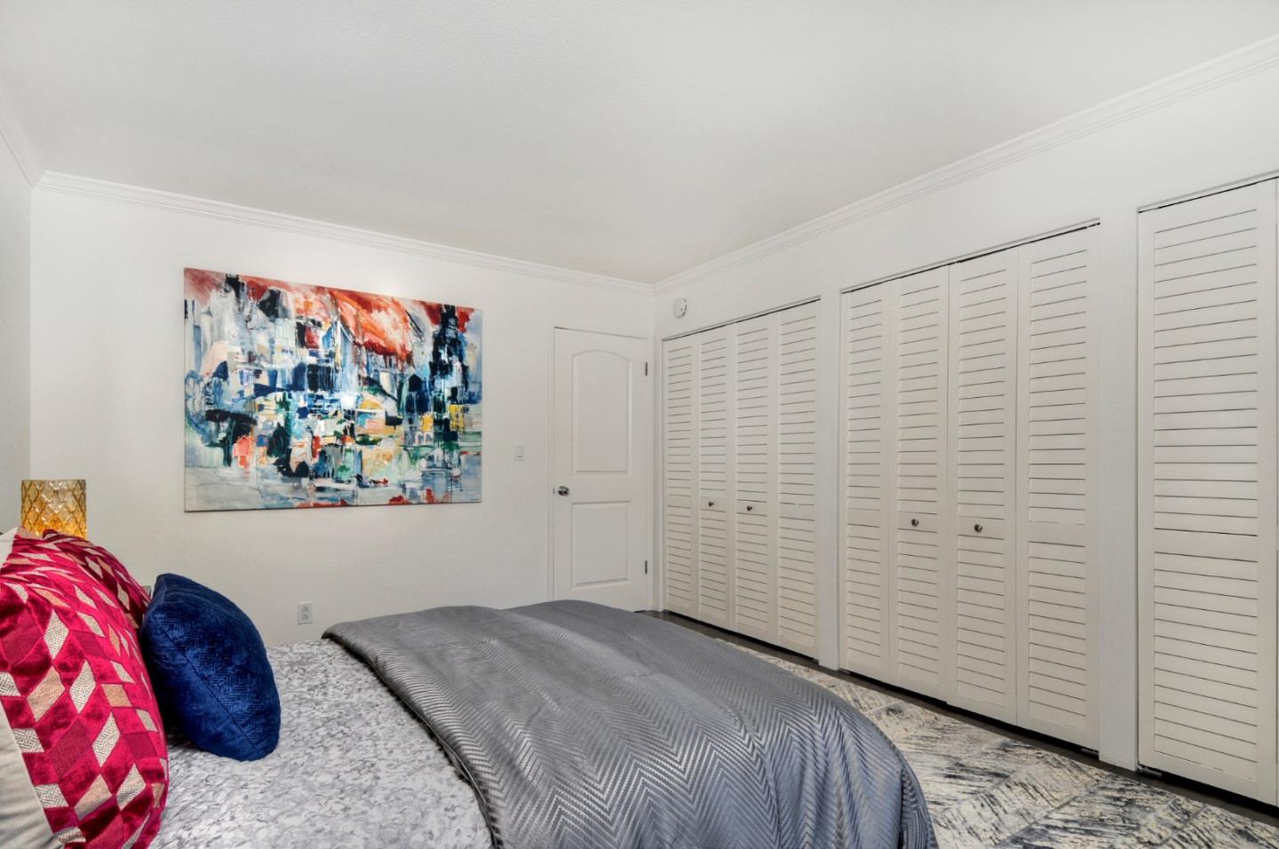 4106 George Avenue, Unit 2 San Mateo, CA 94403 - Photo 11 of 20 a bedroom with a bed and a painting on the wall