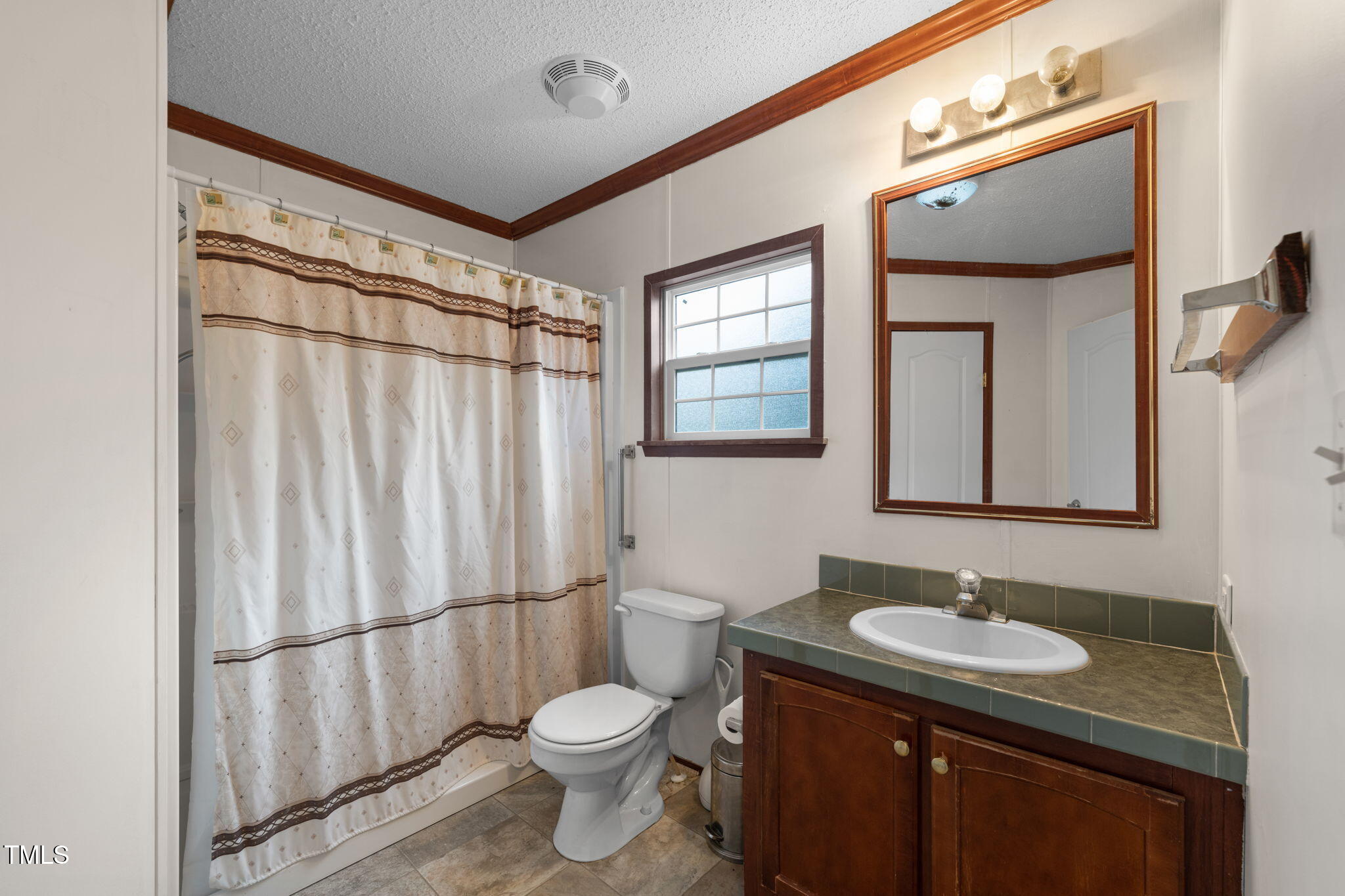 538 Allie Clay Road Roxboro, NC 27573 - Photo 25 of 37 a bathroom with a granite countertop sink toilet and shower