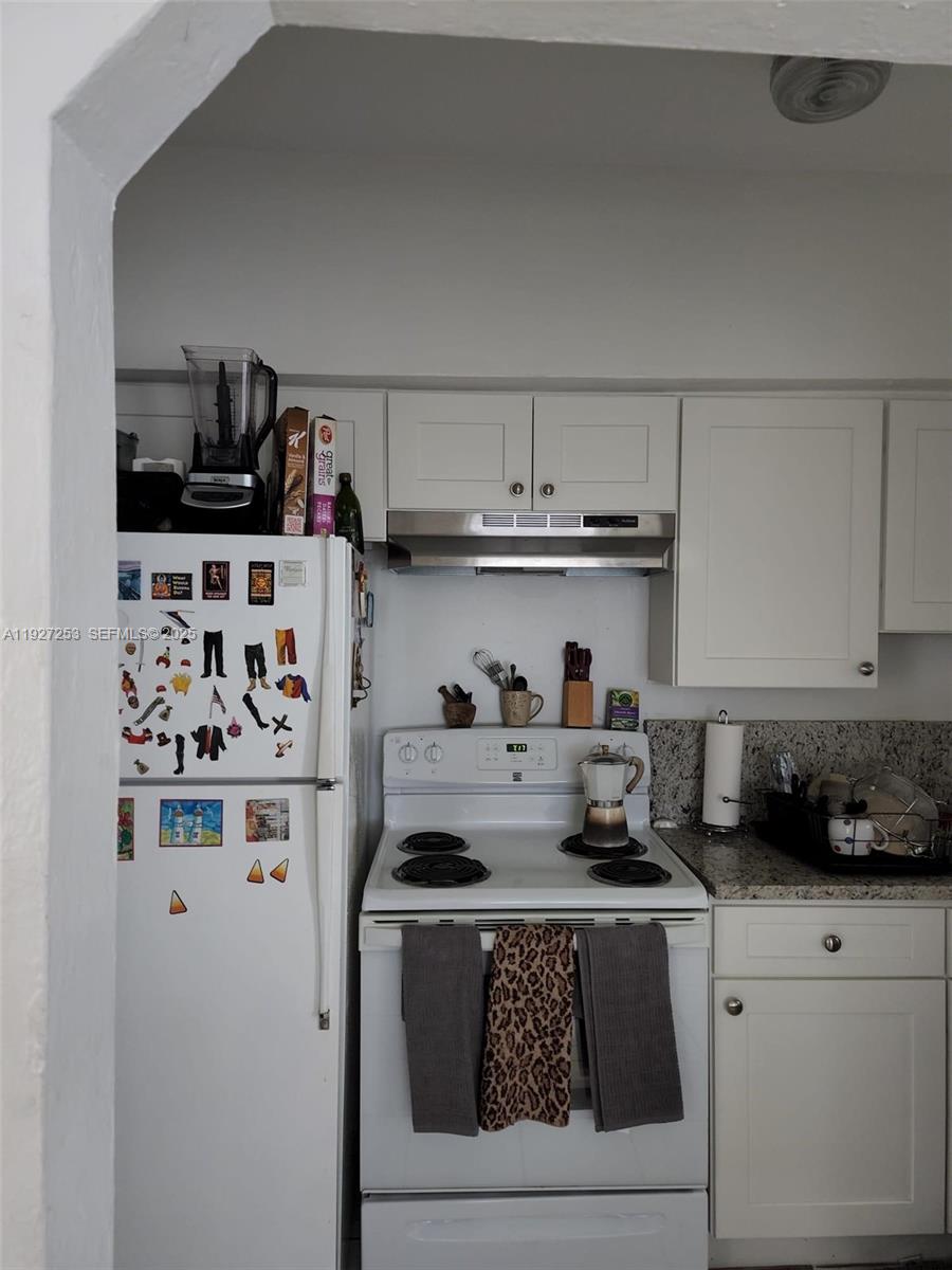 364 Southwest 11th Street Miami, FL 33130 - Photo 43 of 61 a kitchen with stainless steel appliances granite countertop a refrigerator and a stove