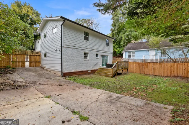 a backyard of a house