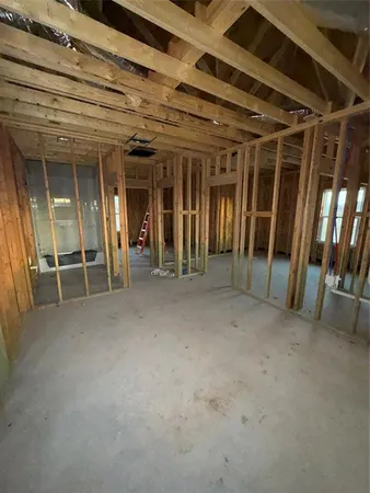 front view of a room with table