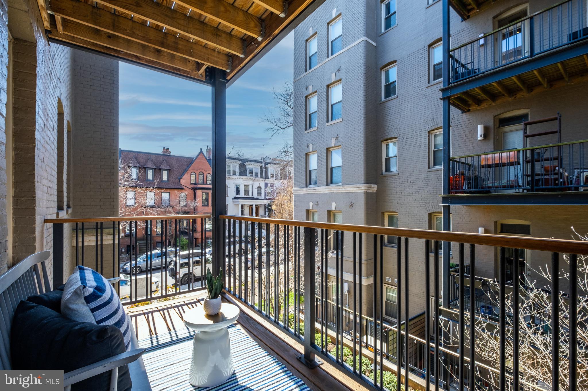 1801 Wyoming Avenue Northwest, Unit 22 Washington, DC 20009 - Photo 18 of 22 Private balcony off the dining/kitchen