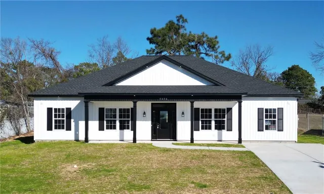 front view of a house with a porch