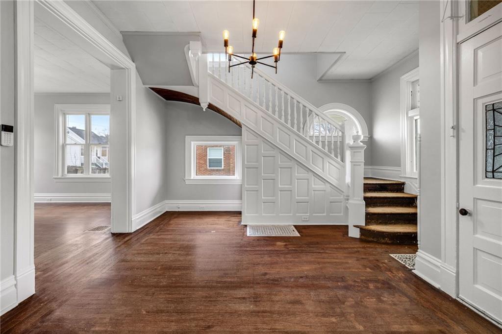 1630 State Avenue Coraopolis, PA 15108 - Photo 7 of 47 a view of entryway and hall with wooden floor