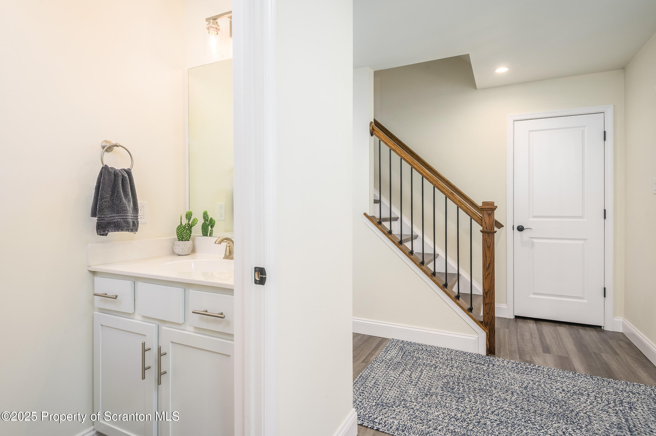 131 Chinaberry Way Kunkletown, PA 18058 - Photo 16 of 48 a view of a hallway with white walls and stairs