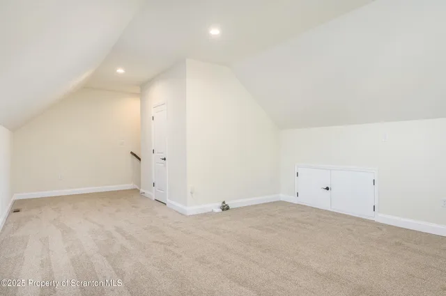 a view of a garage with furniture