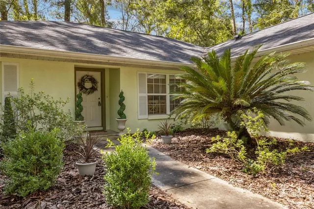 a front view of a house