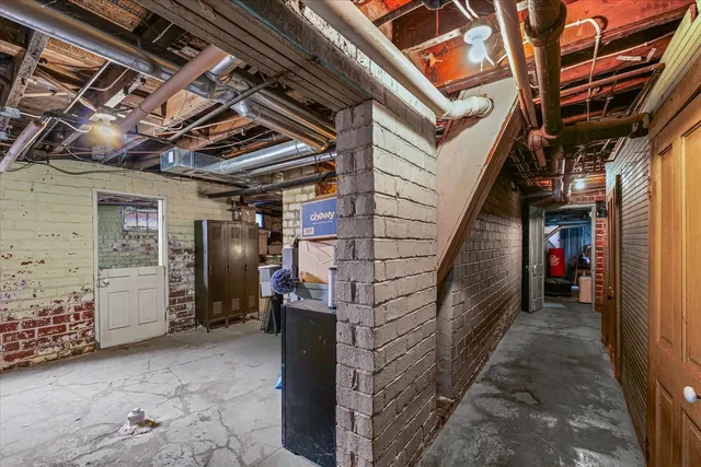 a view of storage and utility room