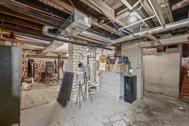 a view of a storage room