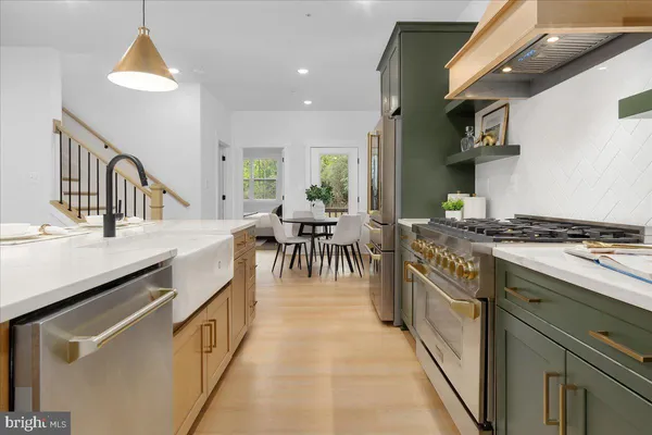 a kitchen with counter top space and a sink