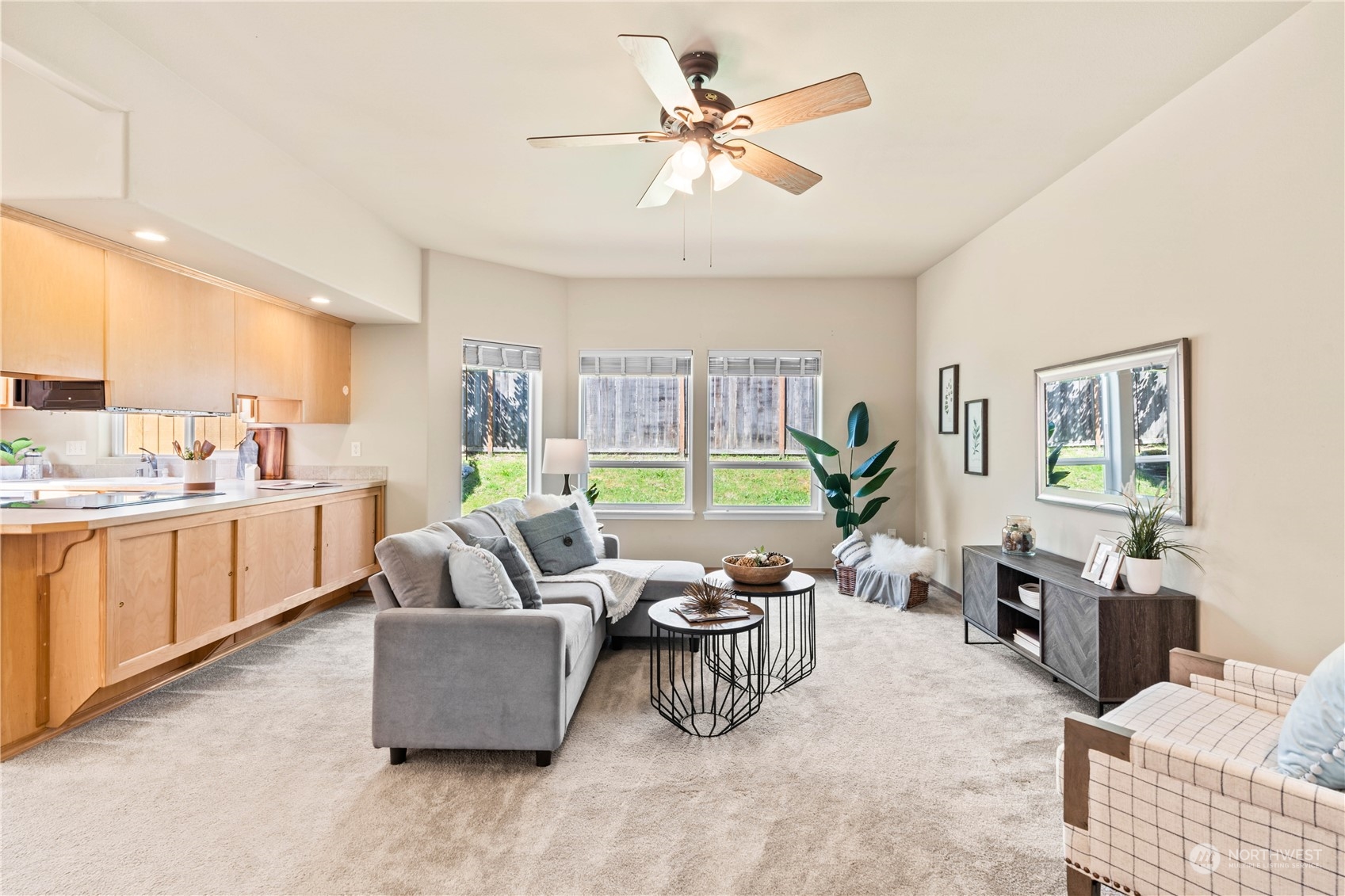 218 170th Place Southeast Bothell, WA 98012 - Photo 15 of 29 a living room with furniture and a large window
