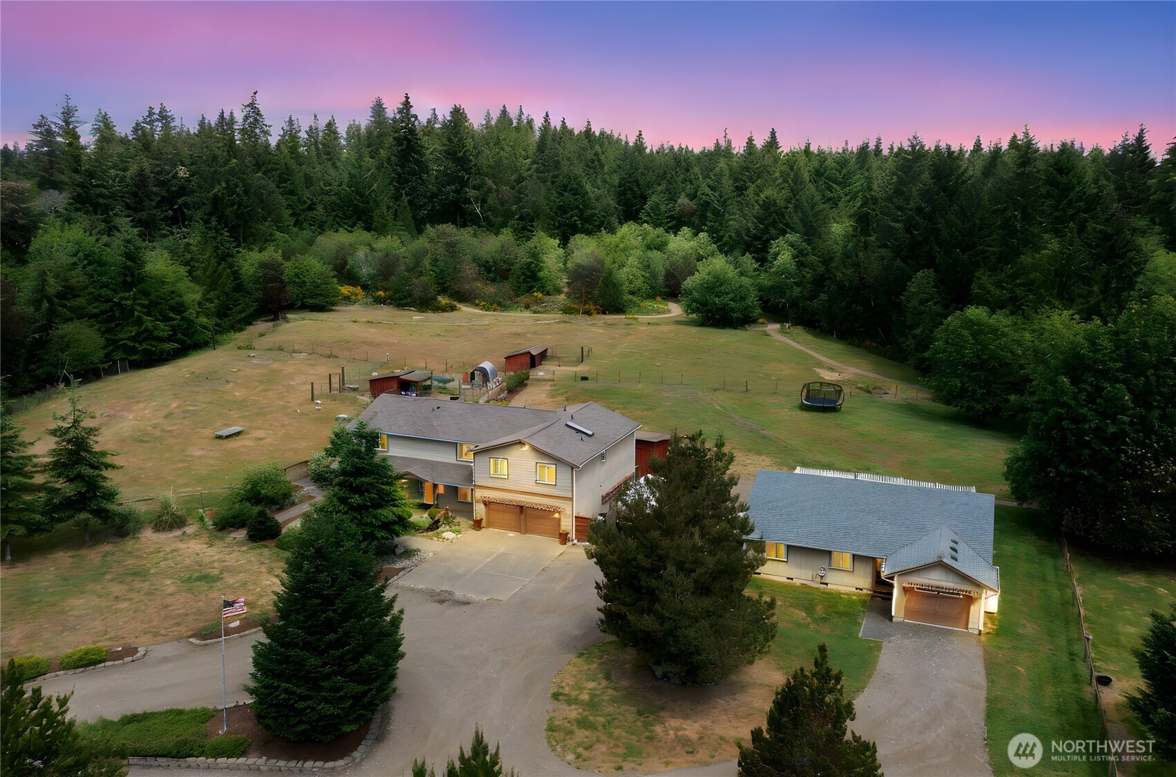 2219 Key Peninsula Highway Southwest Lakebay, WA 98349 - Photo 5 of 40 an aerial view of a house with mountain view