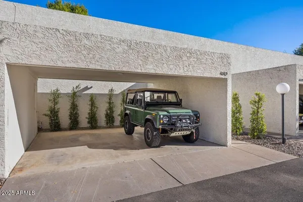 a view of parking garage