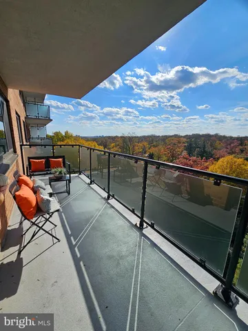 a view of a terrace with chairs