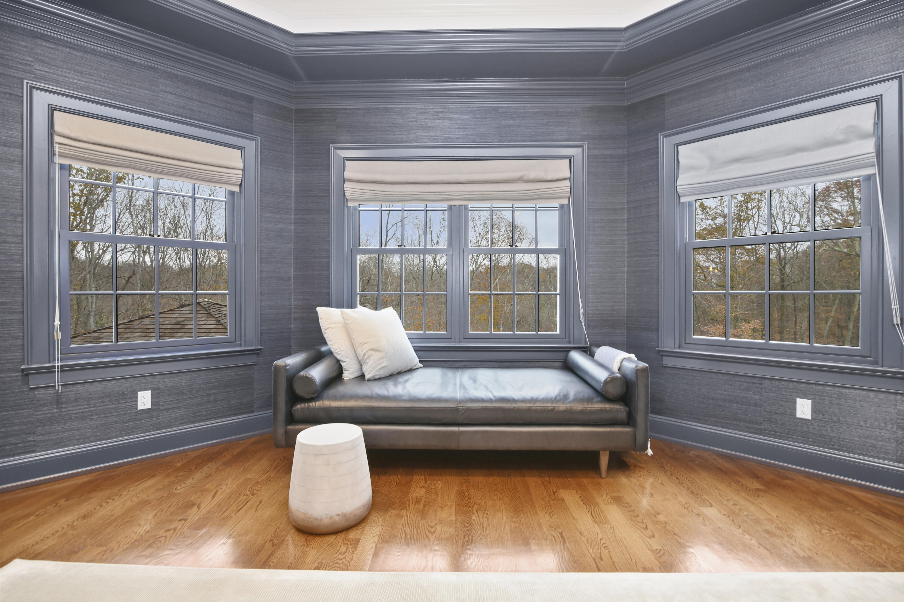 121 Chichester Road New Canaan, CT 06840 - Photo 23 of 42 a living room with furniture and floor to ceiling window