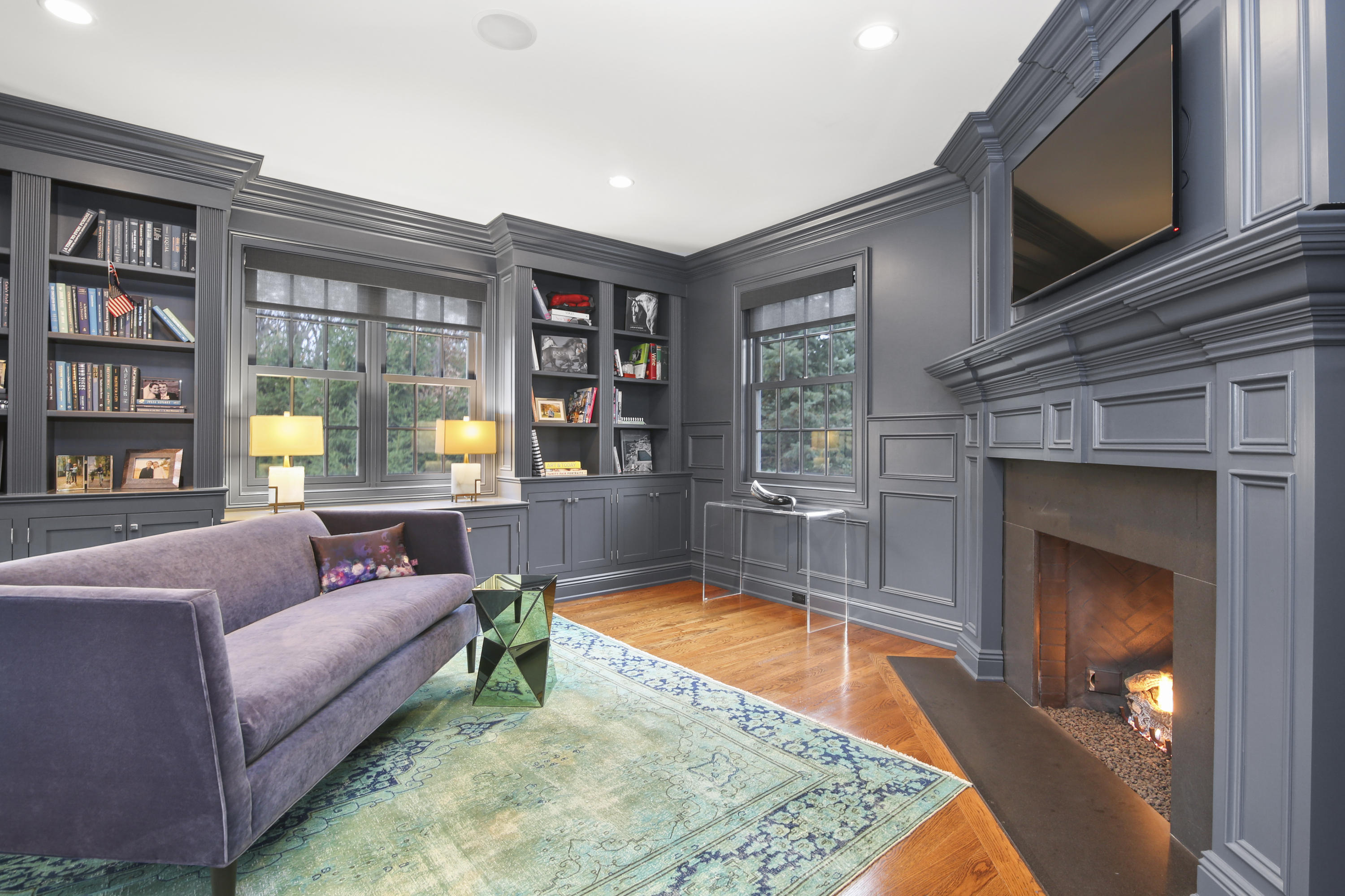 121 Chichester Road New Canaan, CT 06840 - Photo 10 of 42 a living room with furniture and a fireplace
