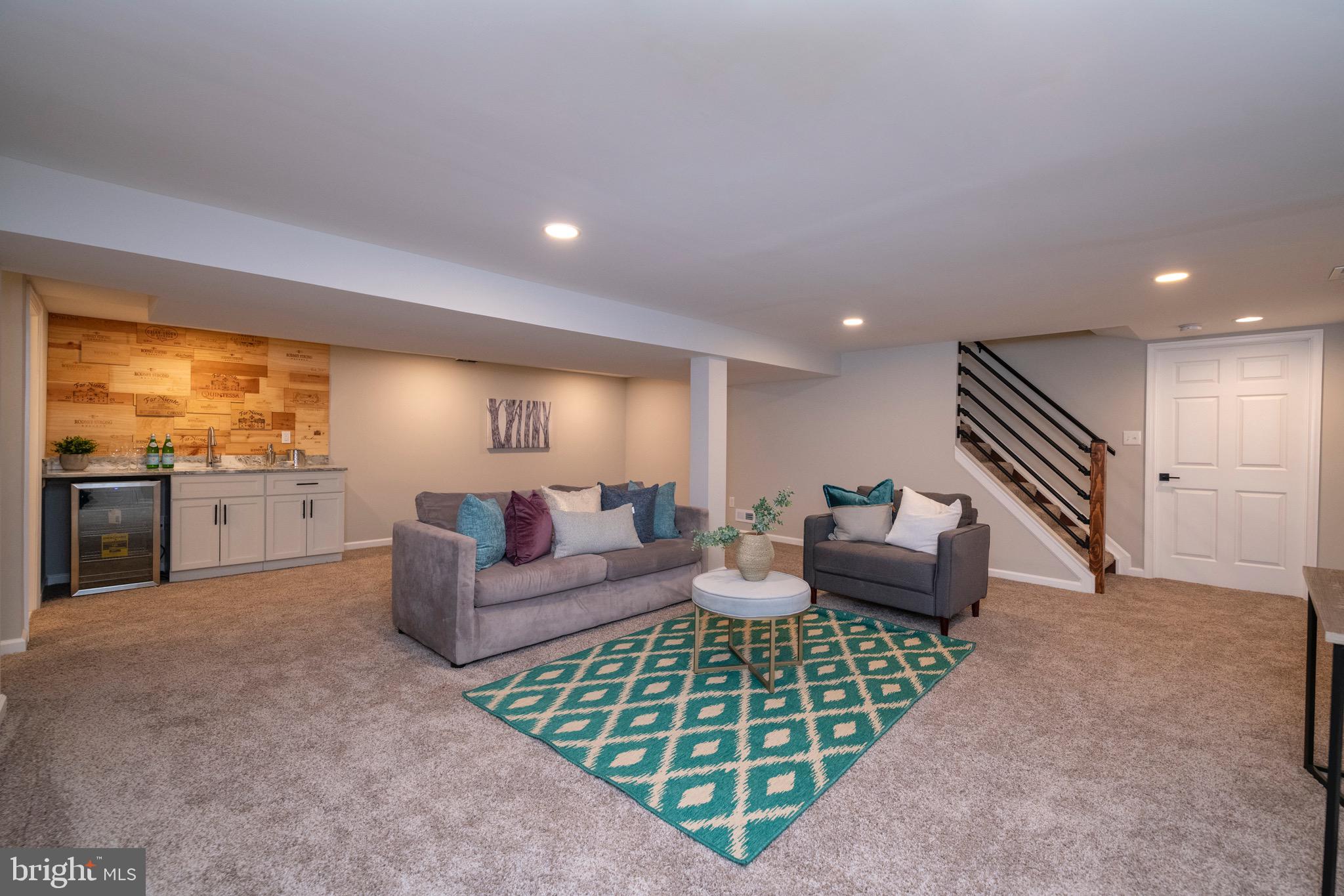 2210 Pot Spring Road Lutherville-Timonium, MD 21093 - Photo 37 of 59 Expansive Lower Level Family Room with Wet Bar