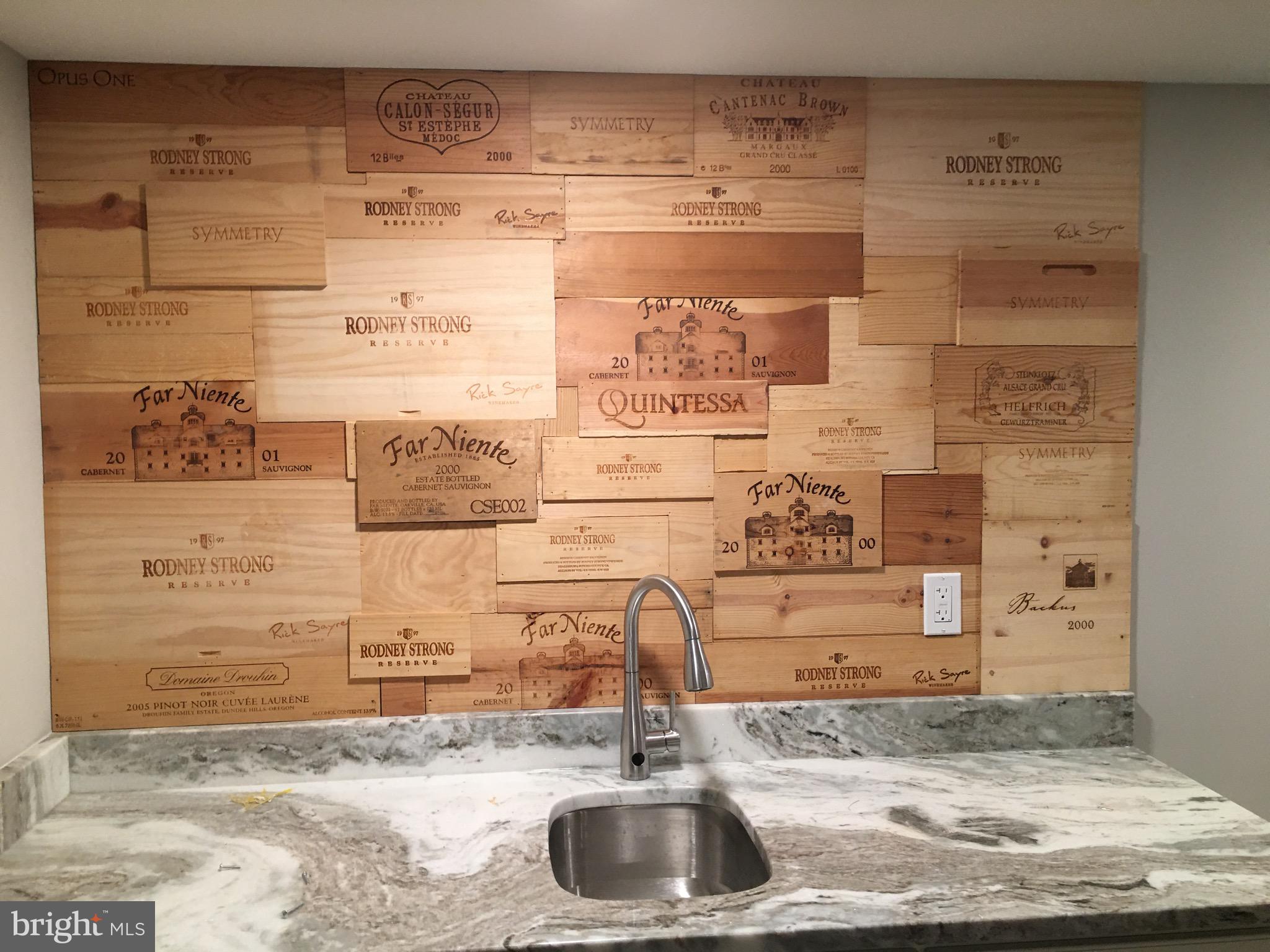 2210 Pot Spring Road Lutherville-Timonium, MD 21093 - Photo 39 of 59 Custom Designed Wine Crate Wall at Wet Bar!