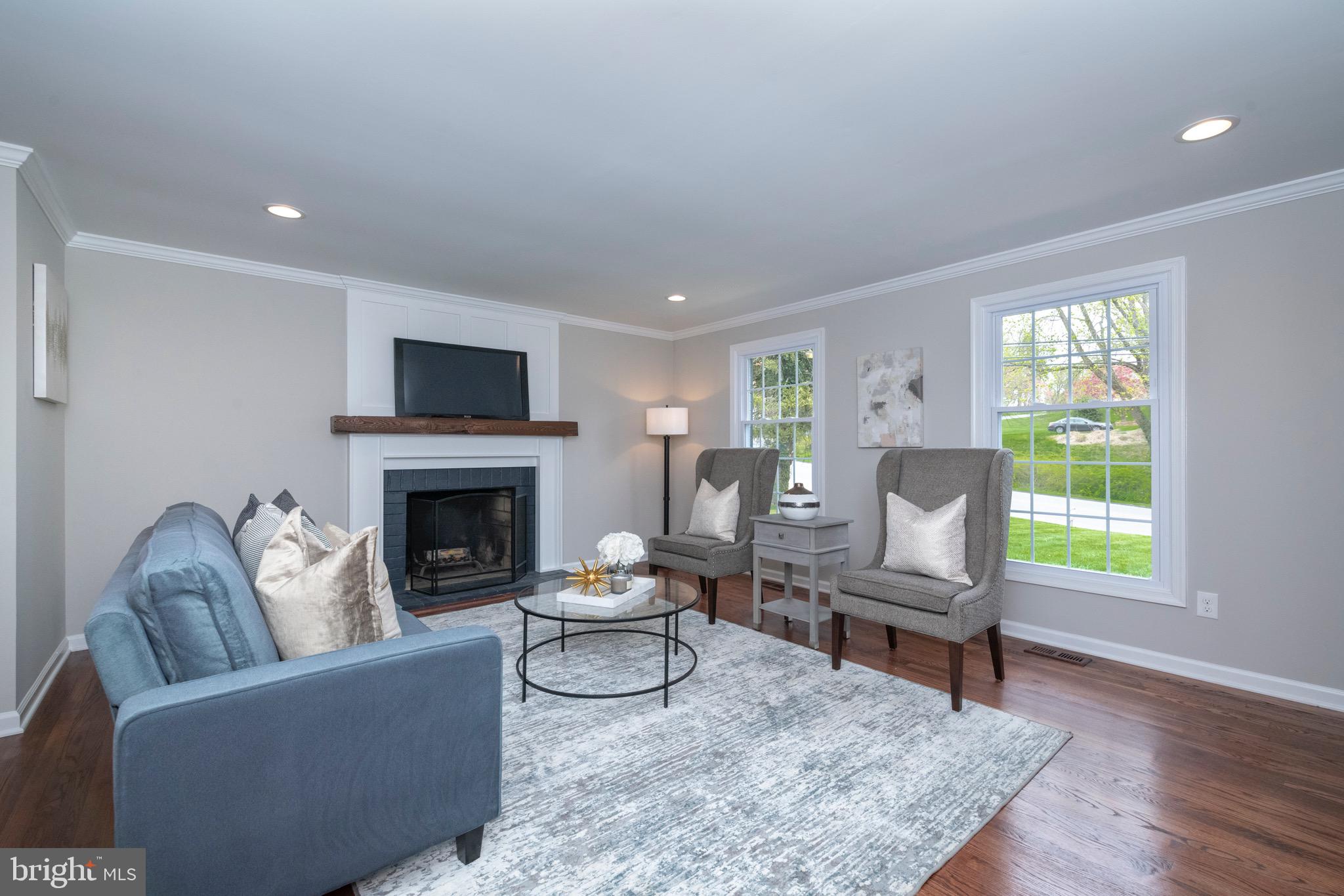 2210 Pot Spring Road Lutherville-Timonium, MD 21093 - Photo 7 of 59 Airy Living Room with Refinished Hardwood Floors