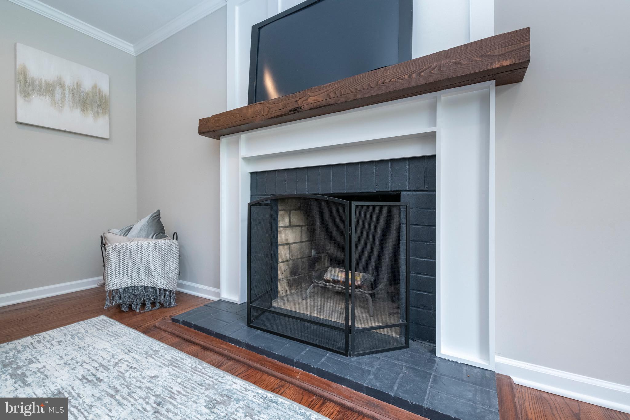 2210 Pot Spring Road Lutherville-Timonium, MD 21093 - Photo 8 of 59 Fireplace with Custom Mantle & Board & Batten Trim