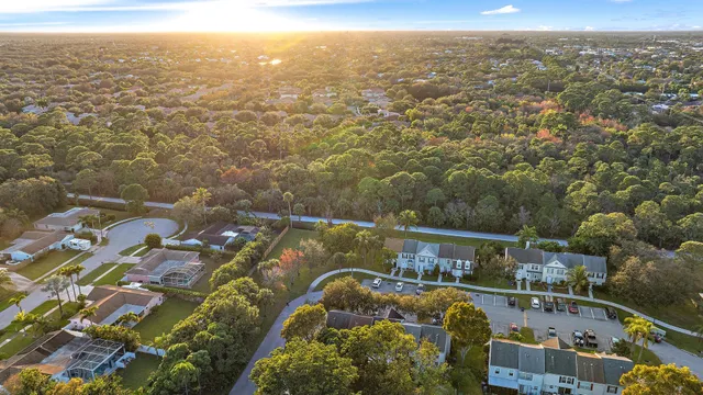 an aerial view of multiple house