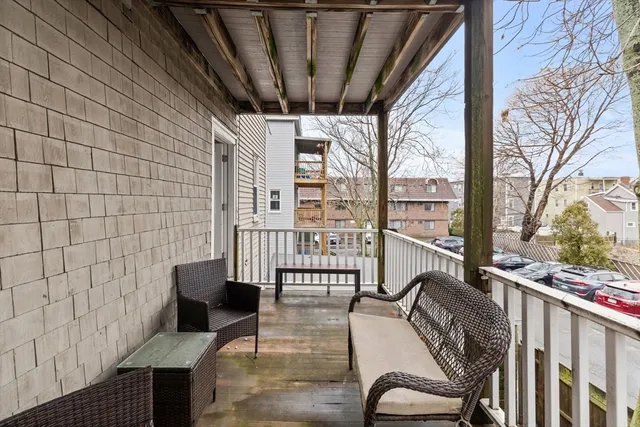 a view of balcony with couch