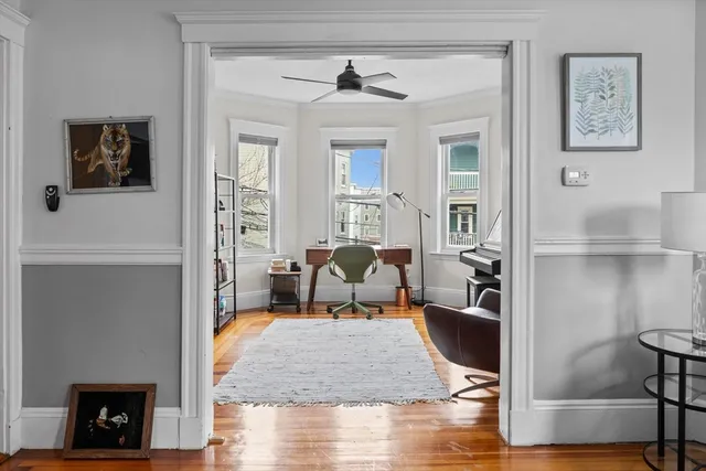 a view of a livingroom with couch and furniture