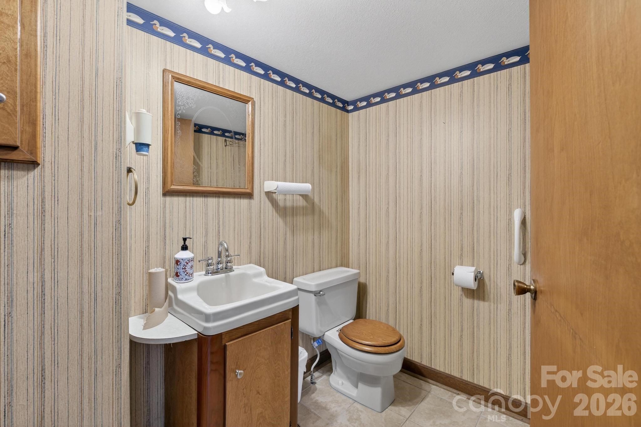 408 Spring Street Northwest Lenoir, NC 28645 - Photo 42 of 47 a bathroom with a sink a toilet and shower curtain