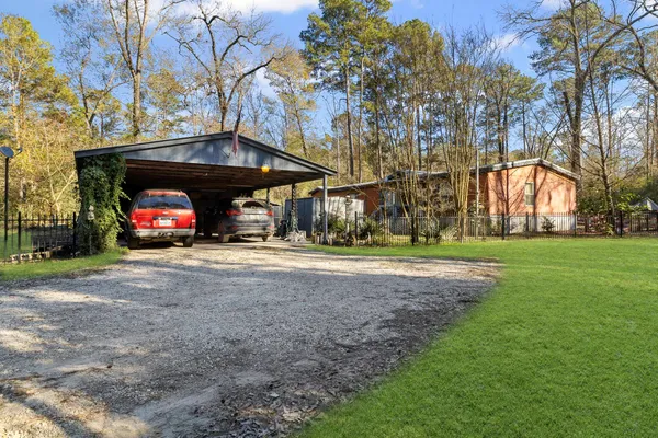 a view of outdoor space with deck and garden
