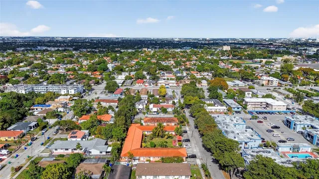 an aerial view of a city
