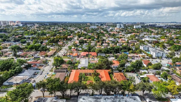 an aerial view of multiple house