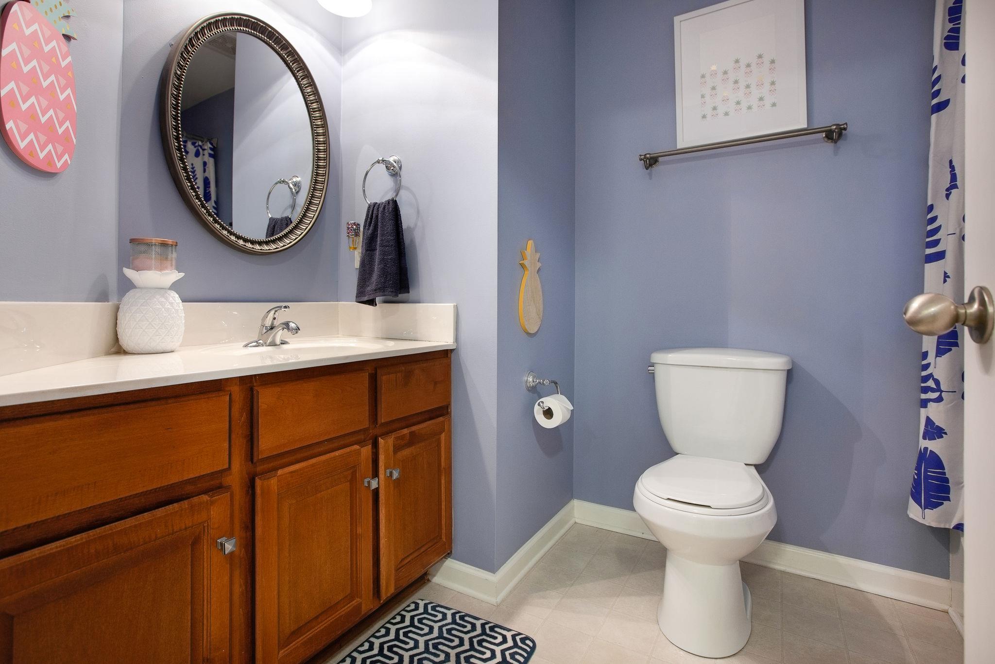 1046 Golf View Way Spring Hill, TN 37174 - Photo 9 of 22 a bathroom with a toilet sink vanity and mirror