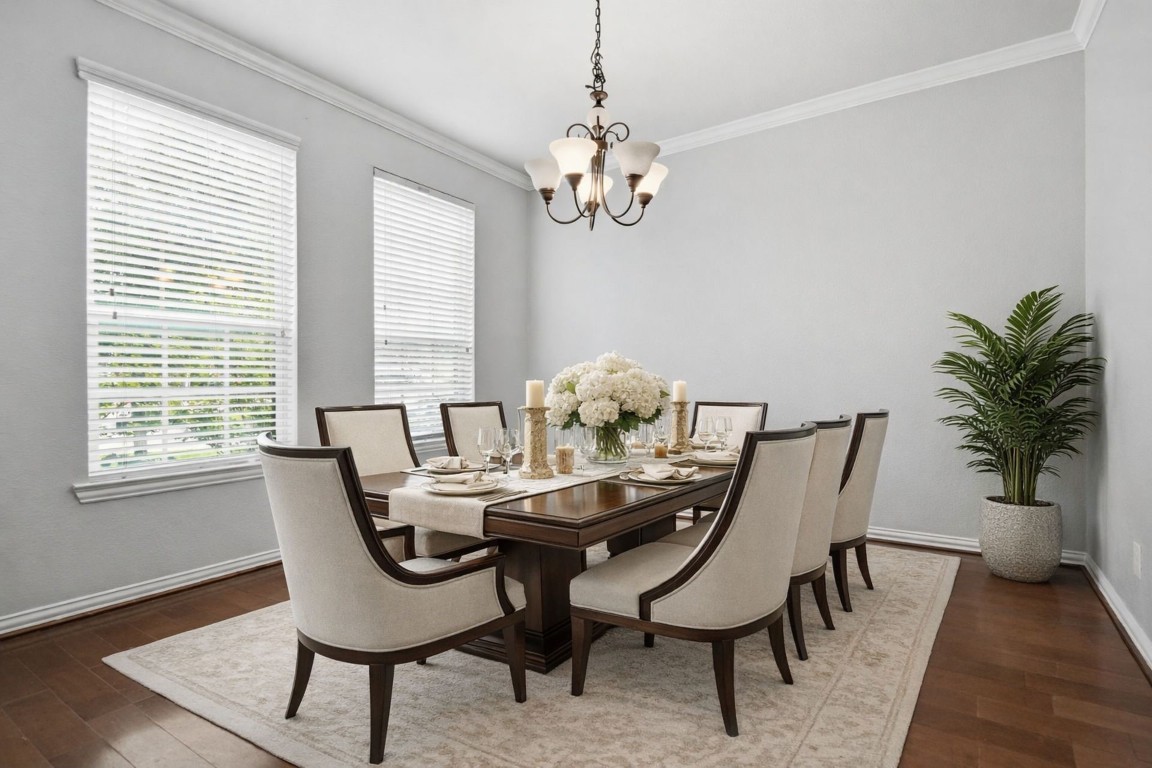 7 Maple Mill Court Conroe, TX 77301 - Photo 6 of 20 a view of a dining room with furniture window and wooden floor
