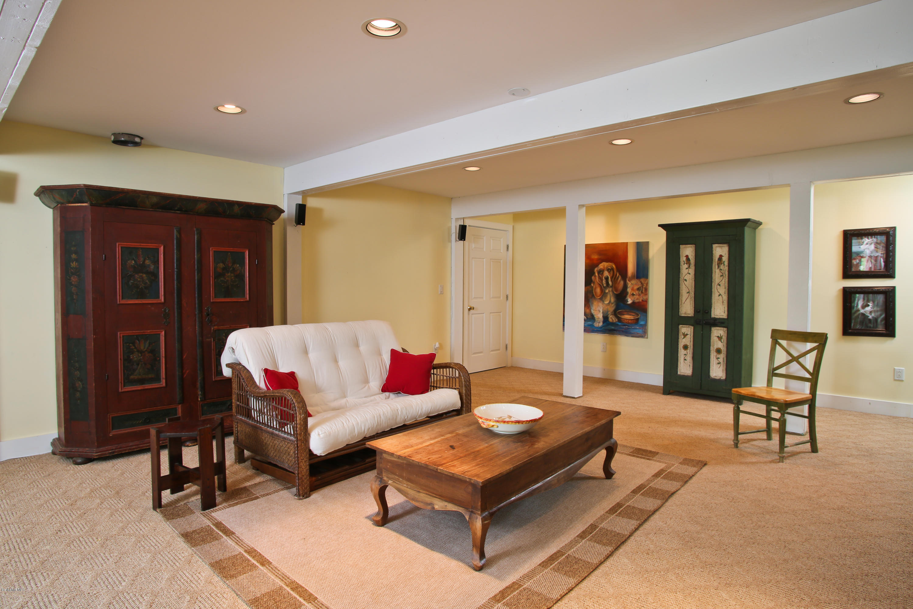 238 Rossiter Road Richmond, MA 01254 - Photo 22 of 41 a living room with furniture and a dining table
