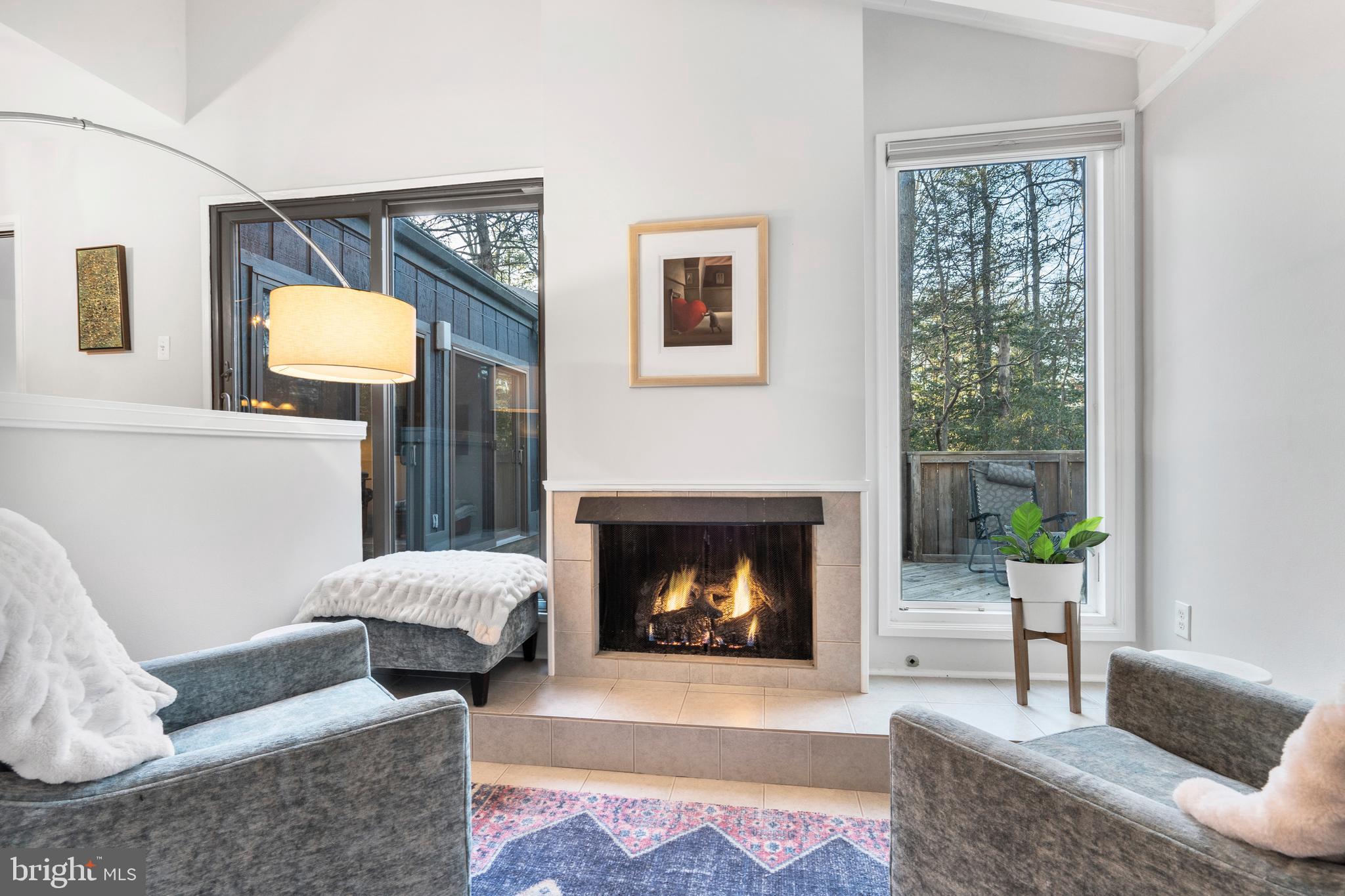 cozy fireplace