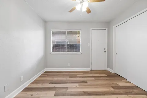 a view of a livingroom with a window