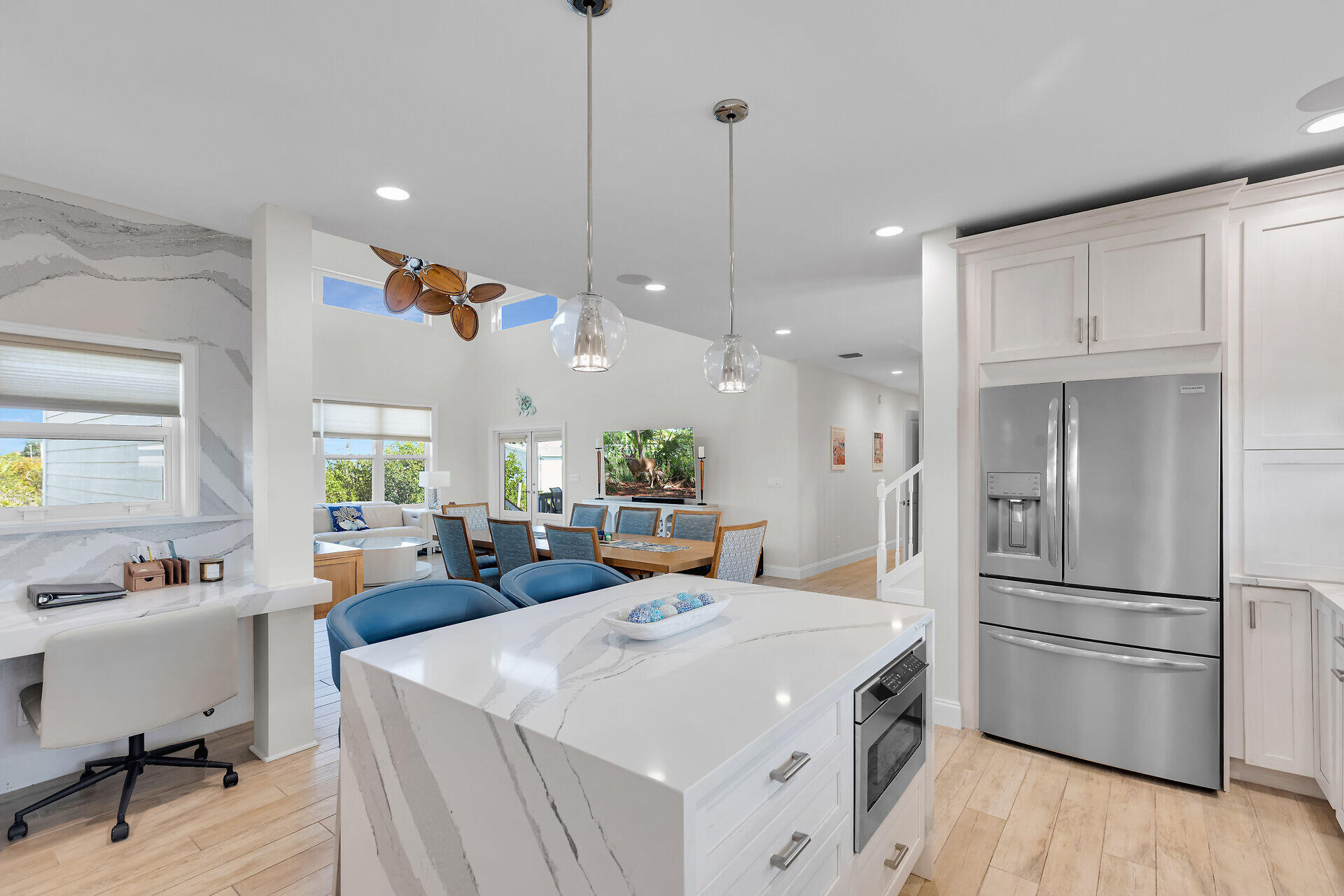 333 Indies Road Summerland Key, FL 33042 - Photo 21 of 66 a large kitchen with a large counter top appliances and cabinets