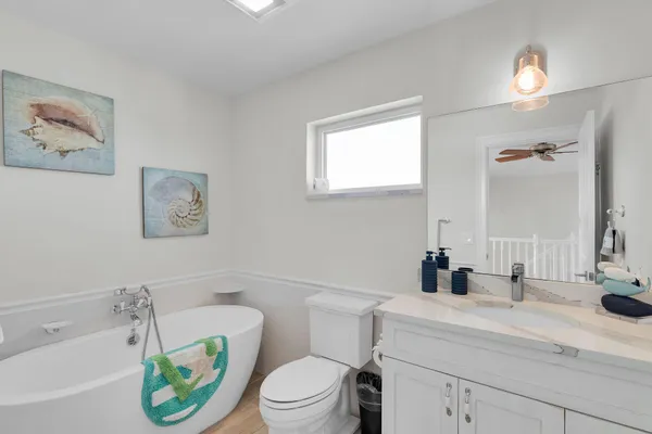 a view of a lake with a building in the background