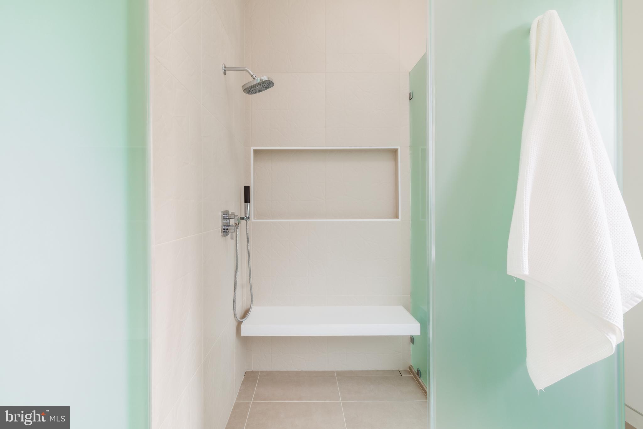 2676 Chain Bridge Road Northwest Washington, DC 20016 - Photo 32 of 50 Ensuite Bathroom Walk-In Shower with Bench